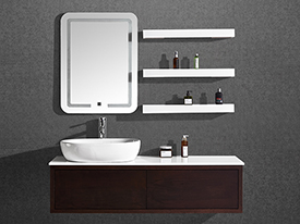 A04 Solid Wood Bathroom Vanity Set with Mirror