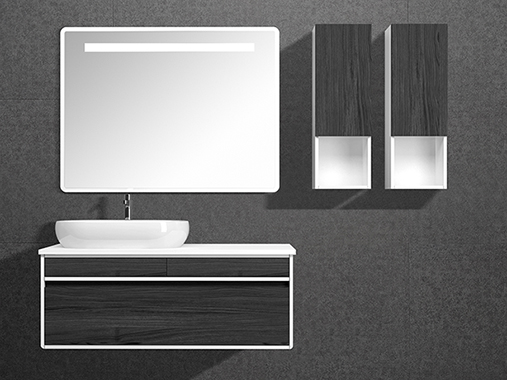 IL2607 Black Bathroom Vanity Set with Mirror