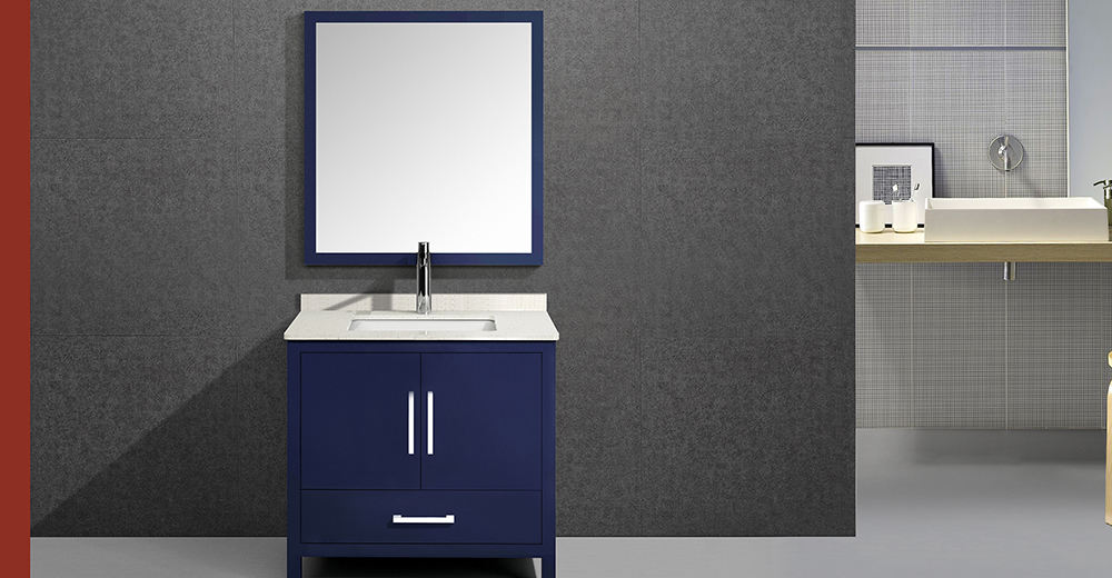 M6501 Compact Design Bathroom Vanity with Framed Mirror
